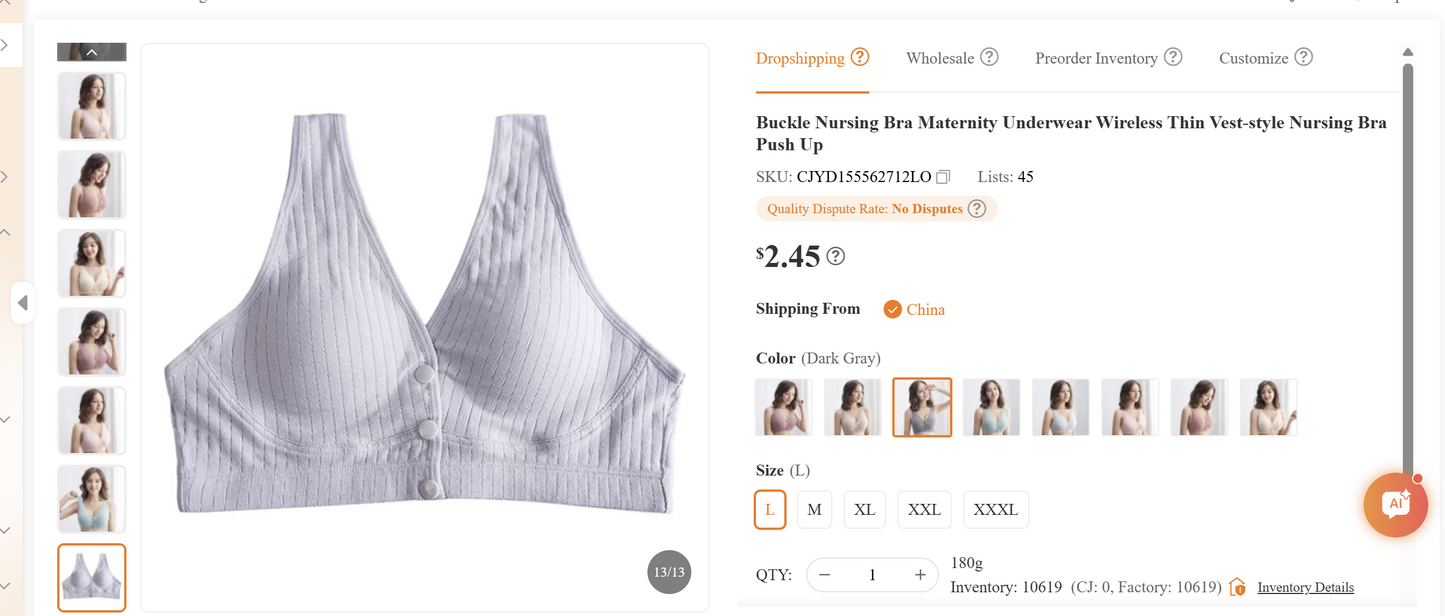 The Cloud Cotton Nursing Bra by Willow & Bare™