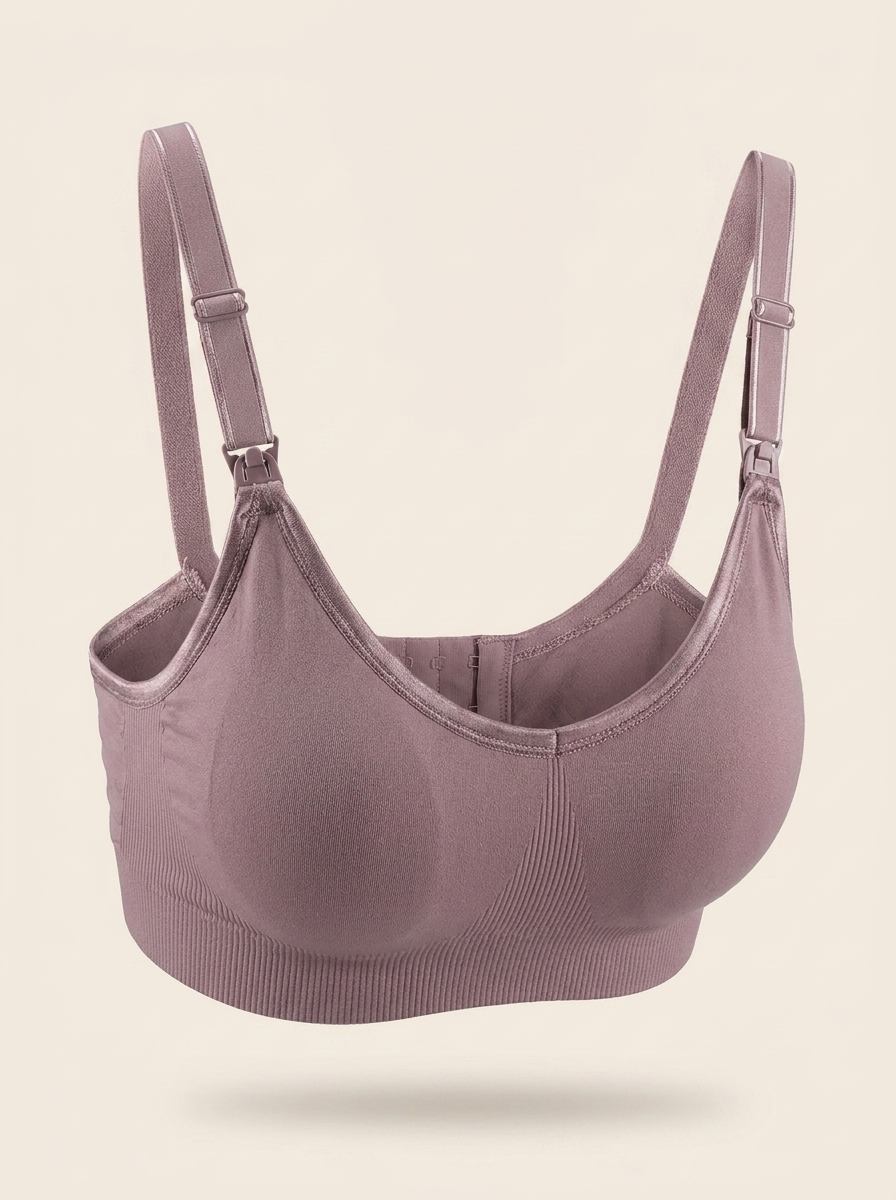 Willow & Bare Seamless Nursing Bra - Plum - standalone
